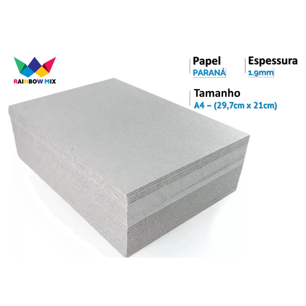 Papelão Paraná 1,9mm - 10 Placas Capa Agenda A4 21x29,7cm