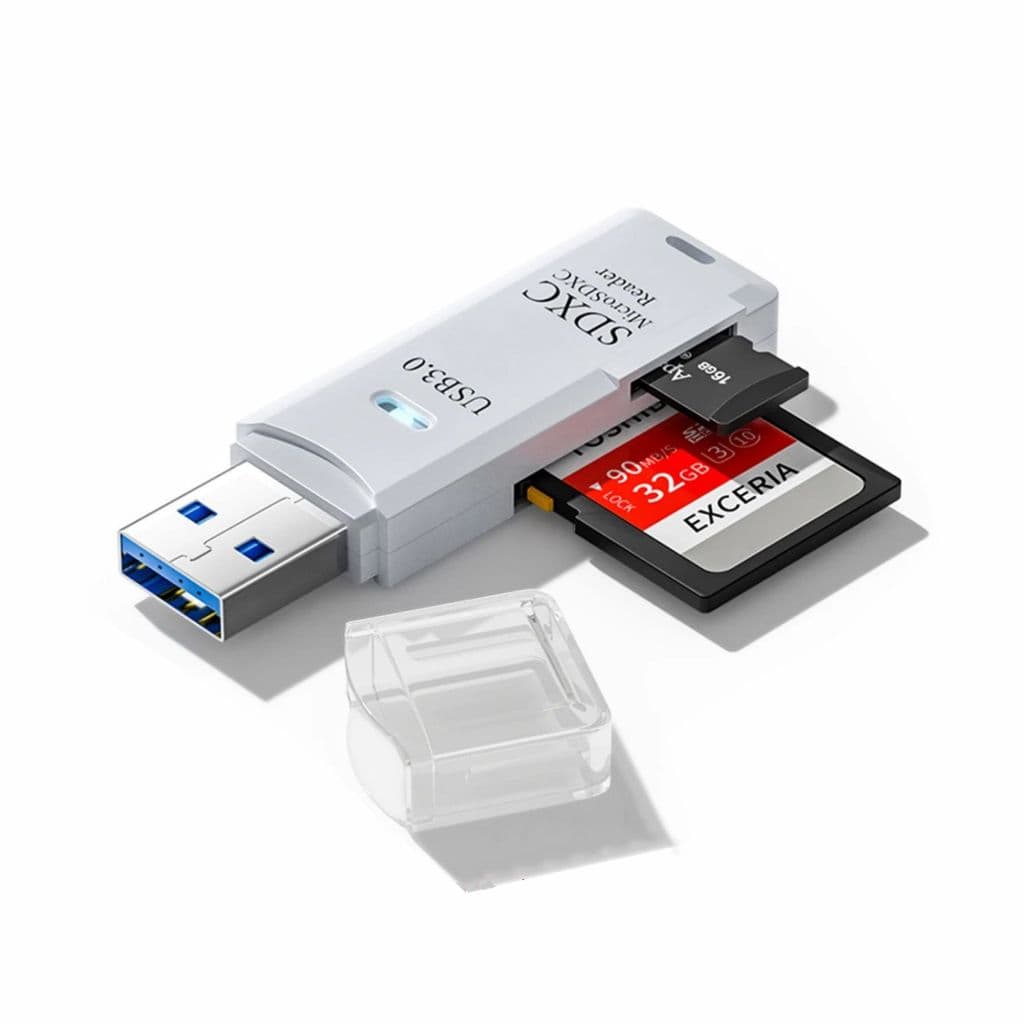 Leitor de Cartão SD USB 3.0 Dual Slot 2 em 1 TF/SD Micro SD SDXC SDHC MMC Micro Windows Mac Linux