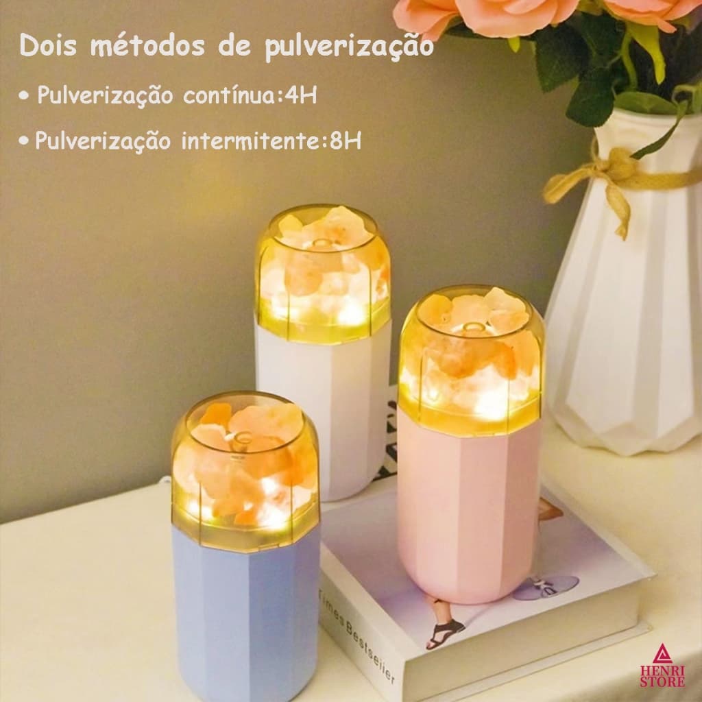 Umidificador De Ar E Aromatizador De Rocha Cristalina Natural Mini Usb Difusor Portátil Carro