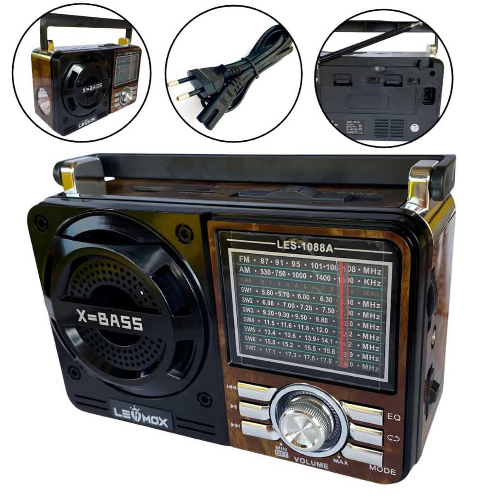Radio Am Fm Antigo Retro A Pilha E Tomada Com Bluetooth Pendrive Vintage Portatil