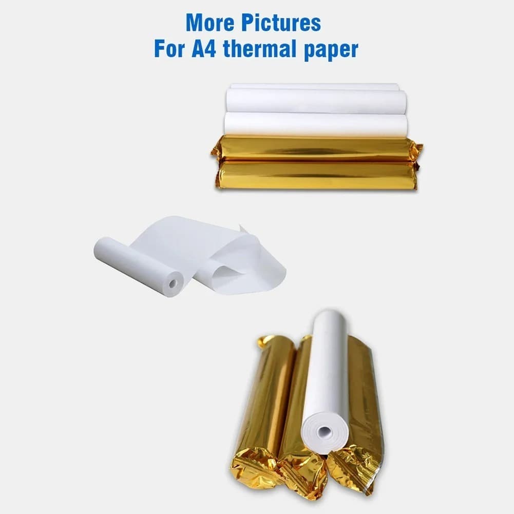 Papel Para Impressão Térmica A4 1 Rolos 210x30mm Fax Máquina Rolo Sem Tóxico Home Office