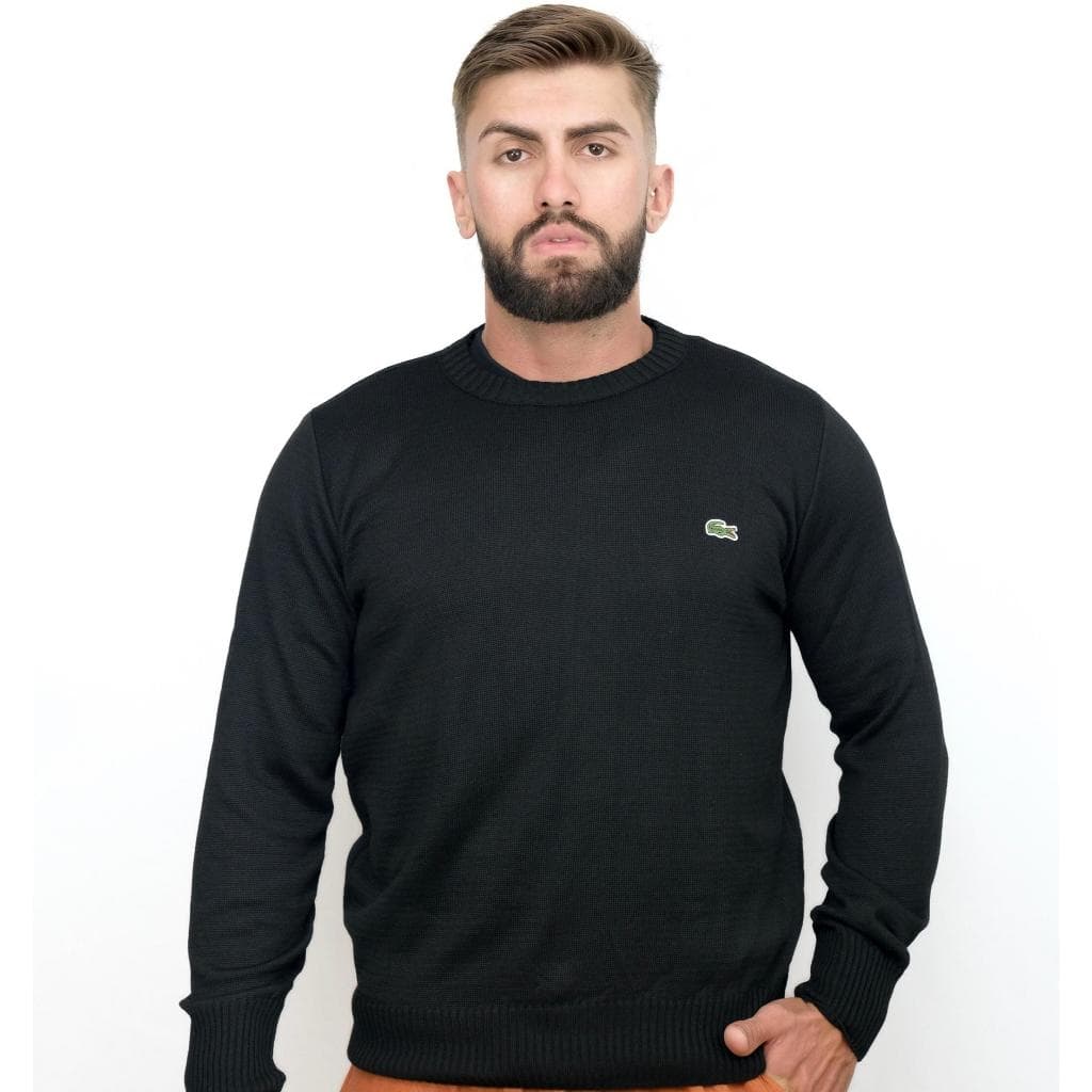 Suéter Manga Longa Tricot Masculino - Alta Qualidade