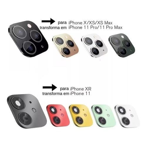 Lente De Mudança De Câmera iPhone X Xs Max P/ iPhone 11 Pro