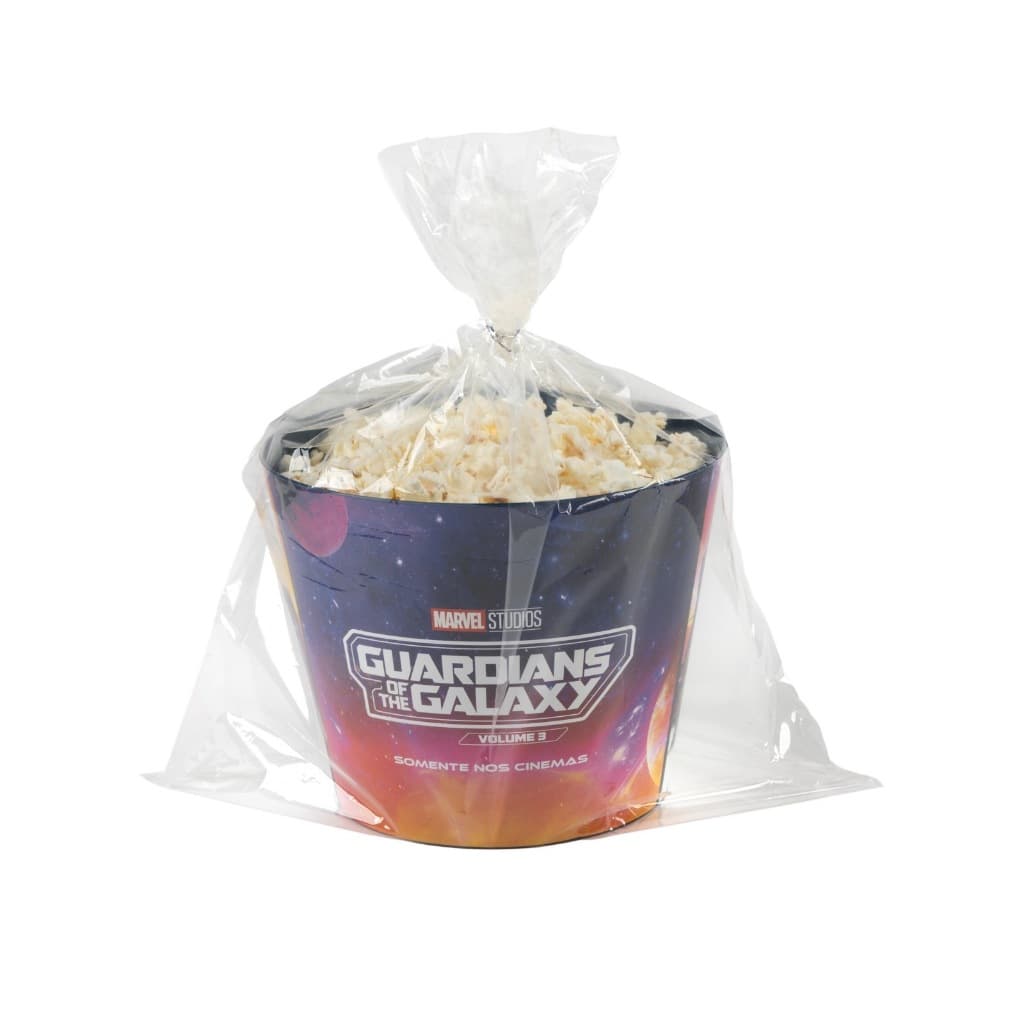 Saco Transparente Tipo Celofane Para Baldinhos de Pipoca de  1.0l e 1.5L