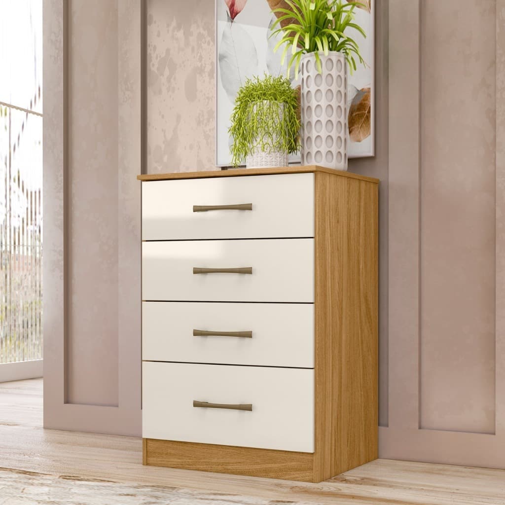 Cômoda Ms913 Organizadora Roupa Para Quarto 4 Gavetas