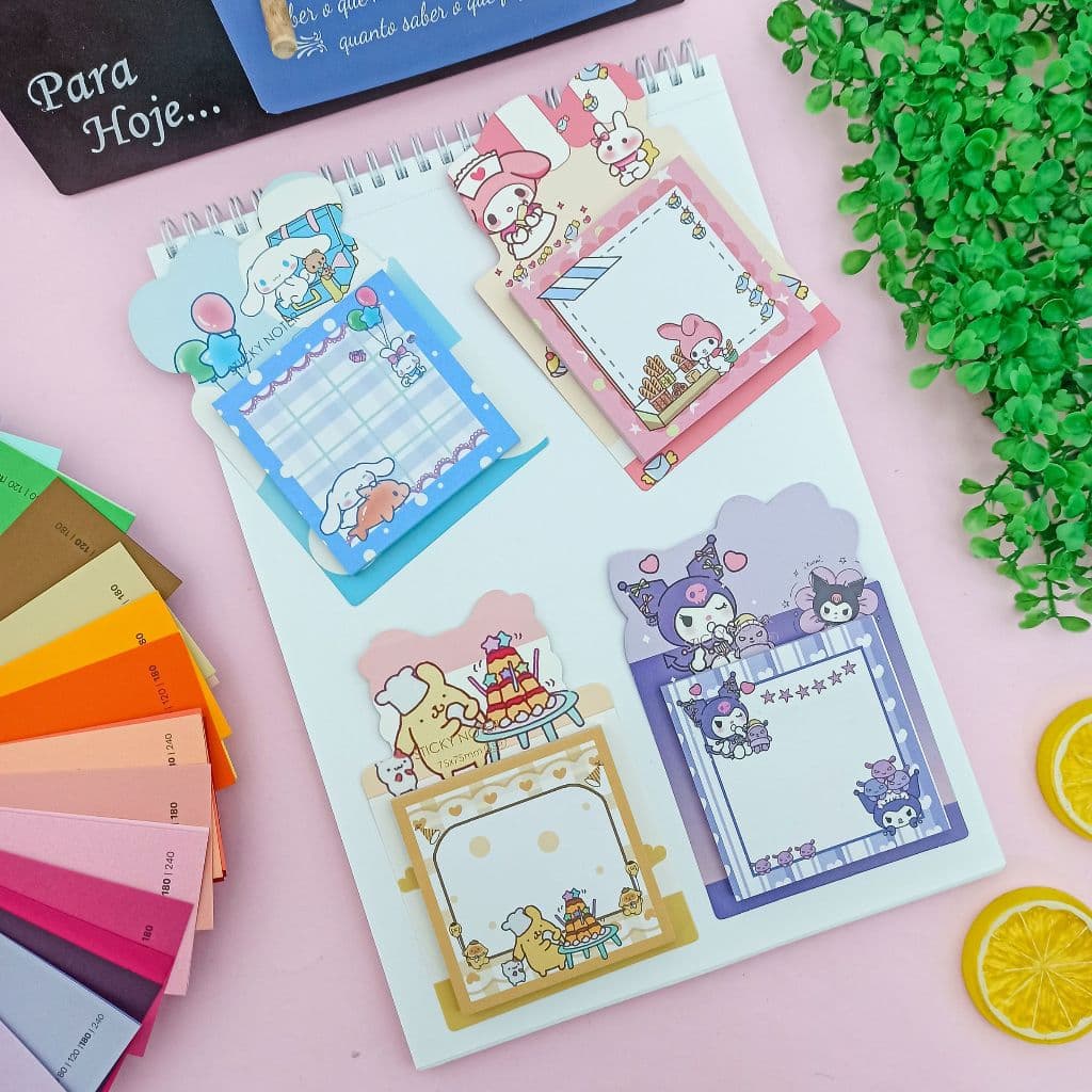 Bloco Adesivo Sanrio 75 x 75 mm 65 Folhas - Importado