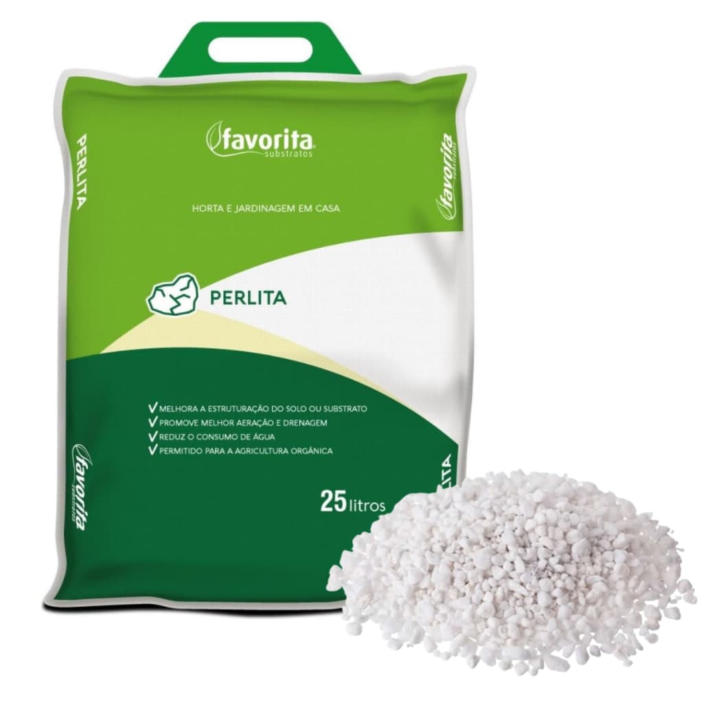 Perlita Expandida GROSSA Para Substrato Suculentas Cactos Rosa do Deserto 25L Favorita Substratos