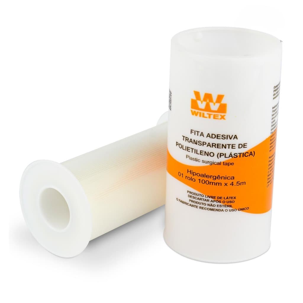 Kit Fitas Cirúrgica Transparente Hipoalérgica Transpore Wiltex Respirável