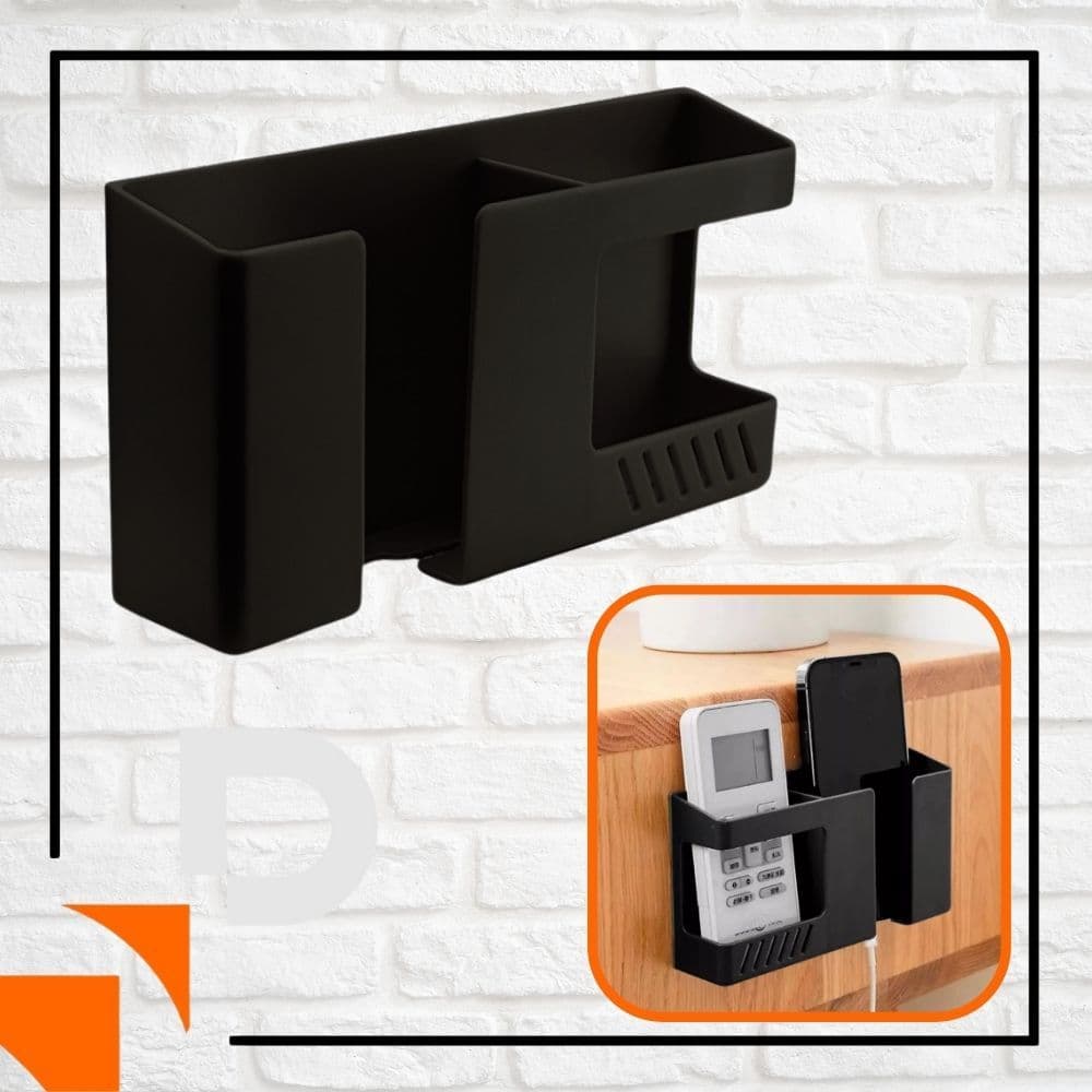 Kit 1 ou 2 peças Suporte Parede dois em um Multifuncional Autoadesivo Telefone Móvel/Controle Remoto