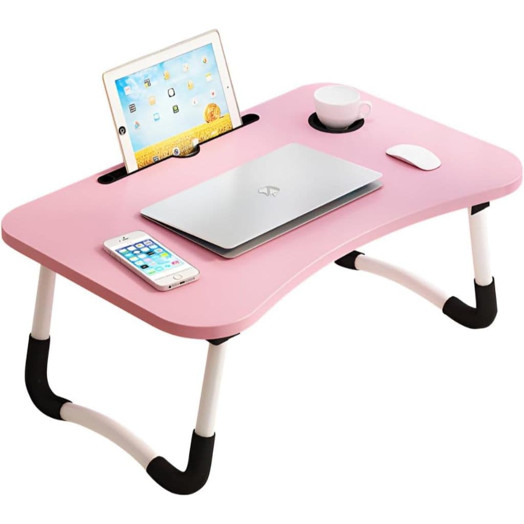 Mesa Dobrável De Madeira Portátil Para Estudo notebook Utilidades