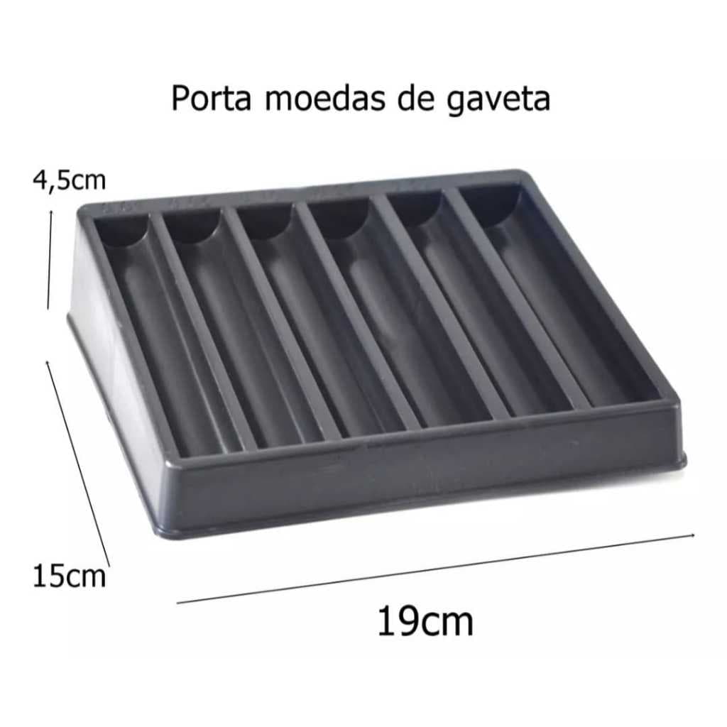 Porta Moedas para Balcão Dinheiro Caixa Gaveta Comércio Organizado