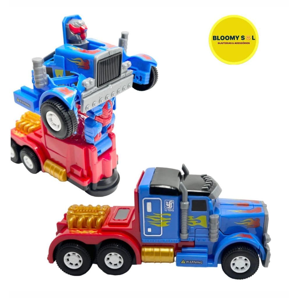 Caminhão Transformers Optimus Prime Vira Robô Som Luz