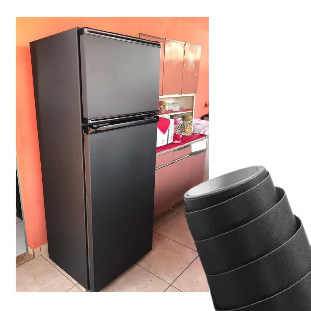 Adesivo Preto Envelopamento  Plotagem e Decoração para Móveis Geladeira Cozinha Fogão e Armários 5m e 10m
