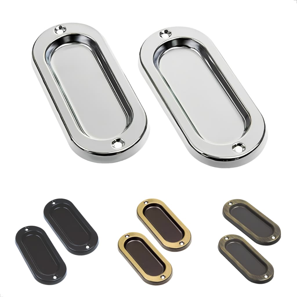 Par Puxador Concha de Sobrepor Para Portas de Correr e Janelas