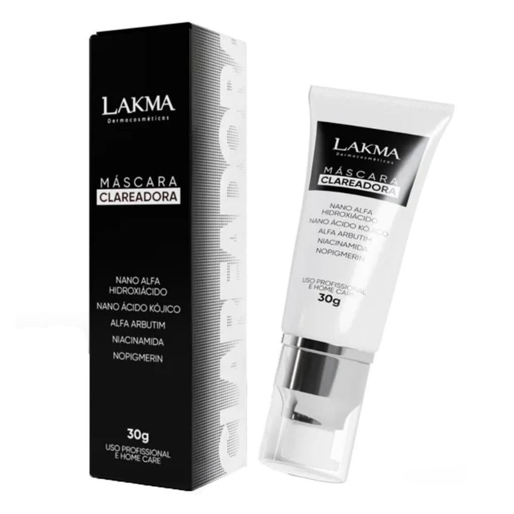 Máscara Clareadora Facial Lakma 30g Ácido Kojico Rosto e Corpo