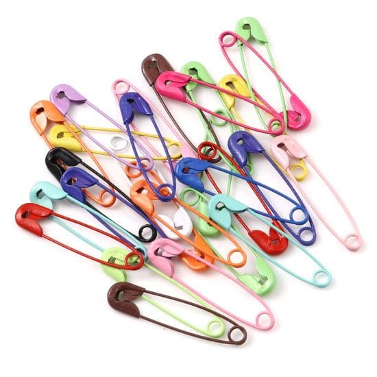 Alfinete de Segurança Colorido N000 – 100 Unidades – Ideal para Costura, Artesanato e Organizações-- UT.707