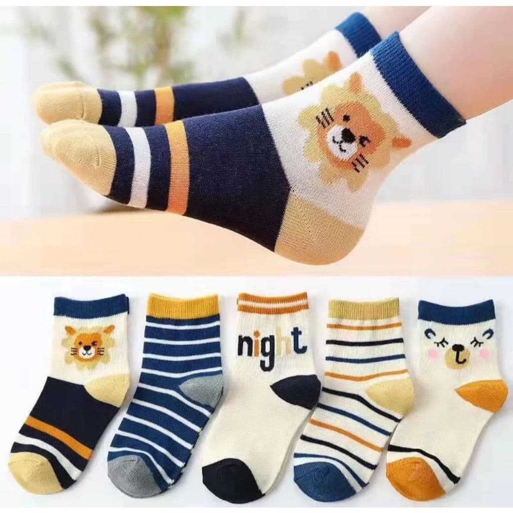 Kit de 3/6/9/12/15 e 18 Pares Meias Infantil com algodão MEININO