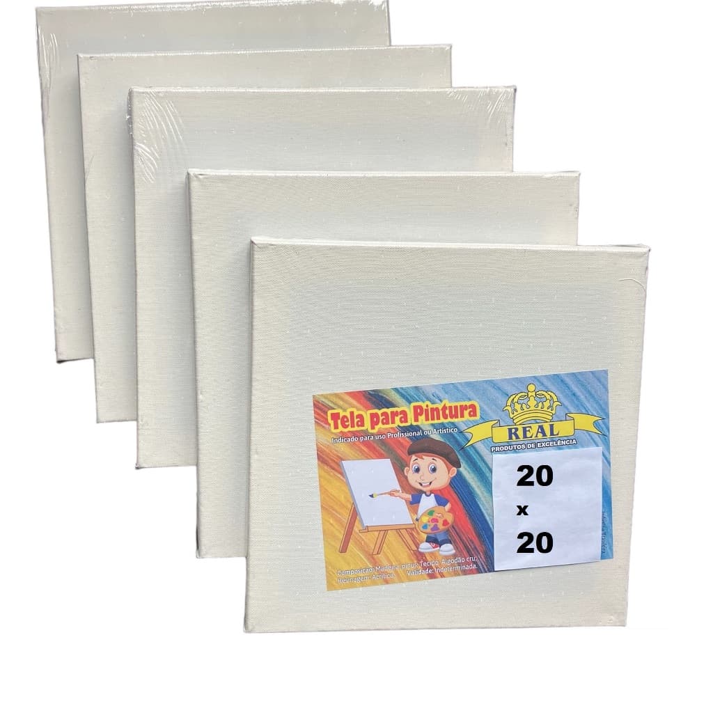 Kit com 5 TELAS PARA PINTURA 20X20cm