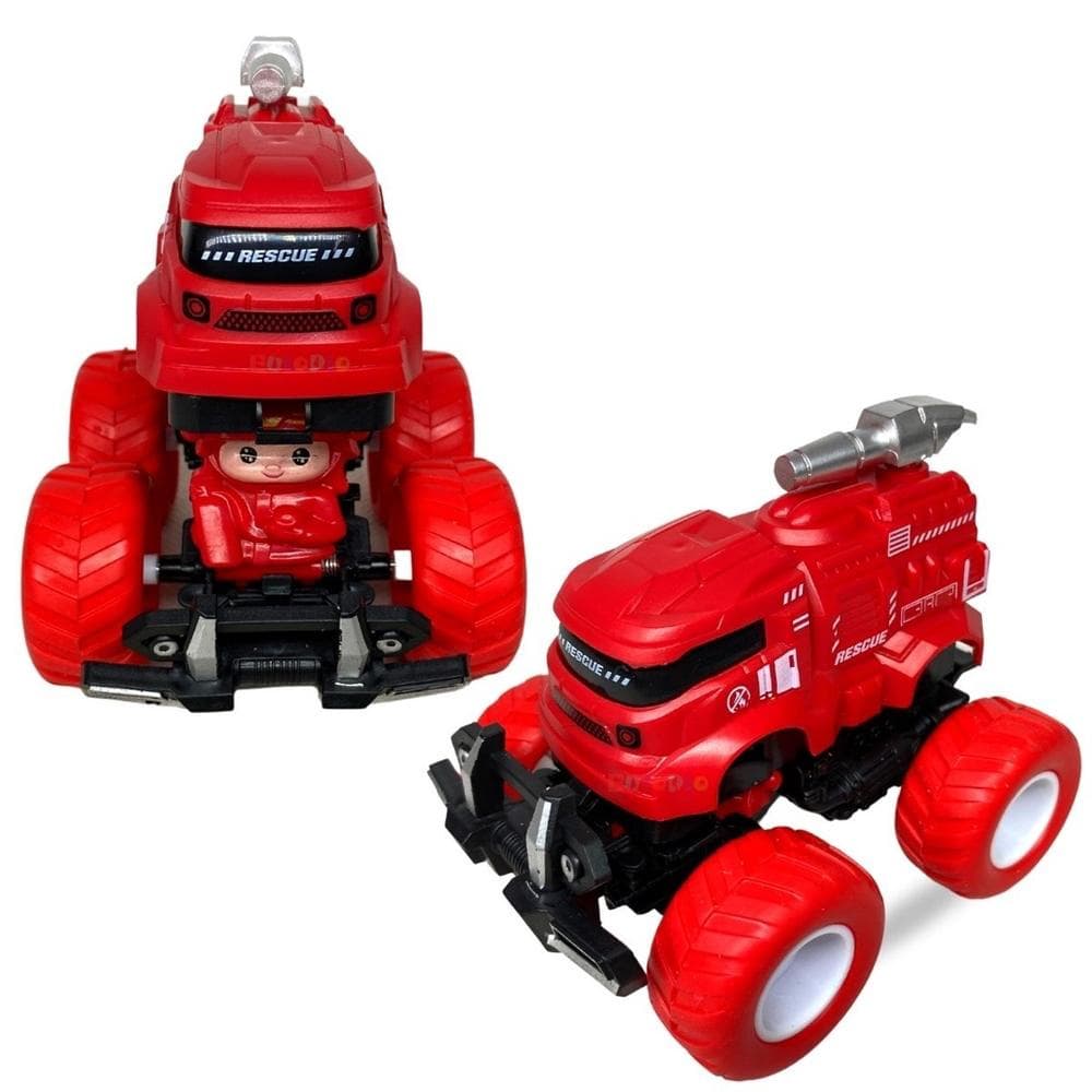 Mini Carrinho De Fricção Bombeiro 4x4 Big Foot Caminhão