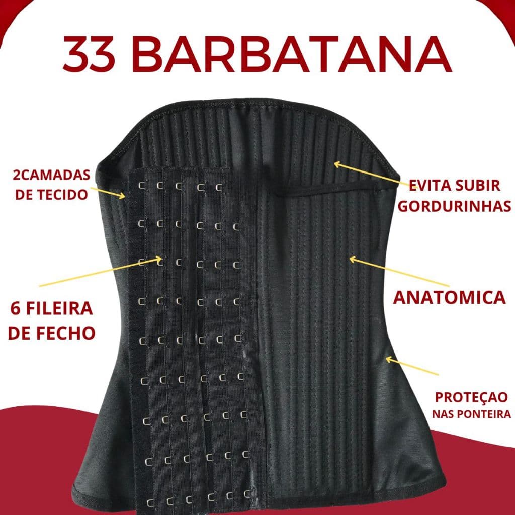 Cinta MODELADORA  REDUTORA 33 barbatana  Lipo Pos CIRURGICA afina a cintura  de alta compressão
