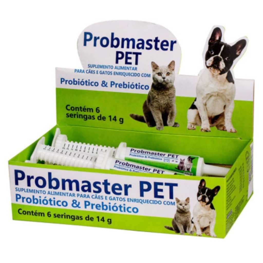 Suplemento Probmaster Probiótico e Prebiótico Para Cães e Gatos 14g