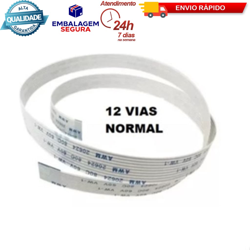 Flat Cable 12 Vias 50 Normal Do Painel Epson L3150 12v