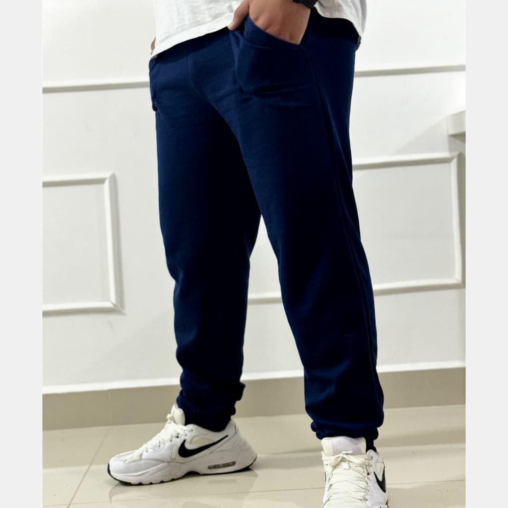 Calça Moletom Masculina Com Punho E Elastico Peluciada