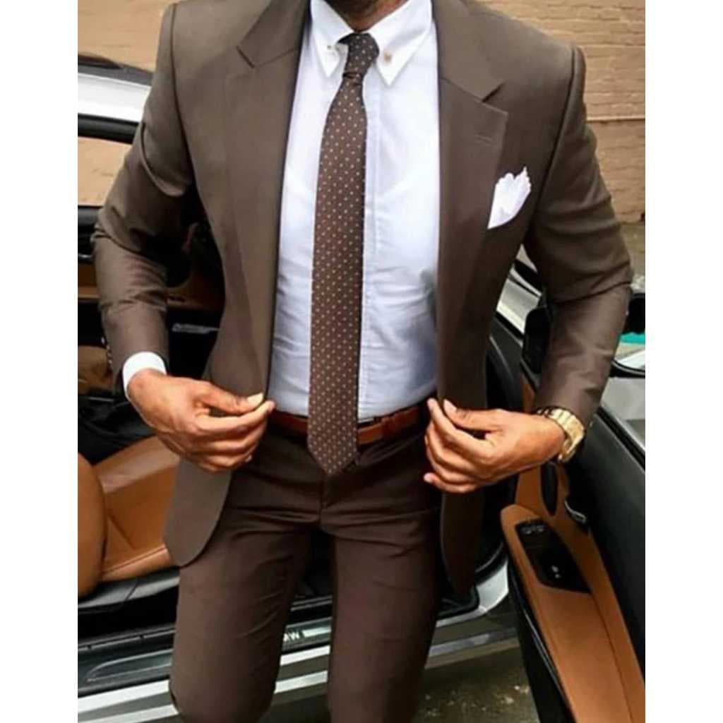 Terno Masculino Oxford Gramatura 180 Slim Marrom Chocolate Alto Padão 2026  - Luxuoso Premium Direto da Fabrica