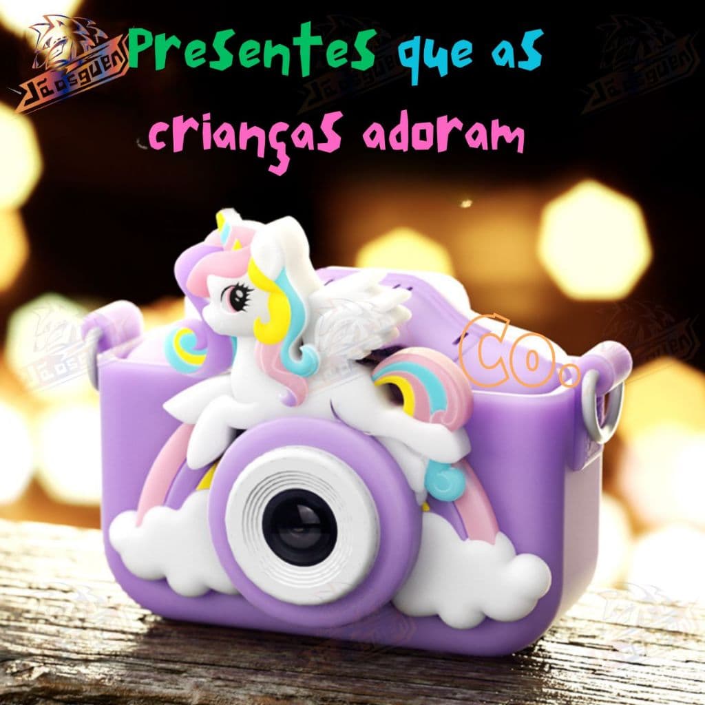 Câmera de Vídeo Digital Unicórnio com Estojos de Silicone para Crianças 1080P Câmera HD Brinquedos