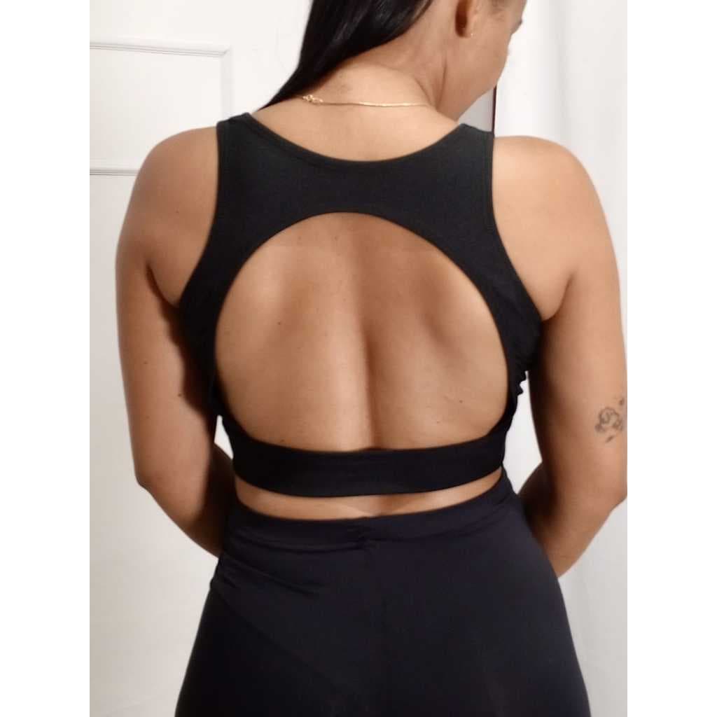 Cropped Fitness suplex com introdução para bojo com sustentação.