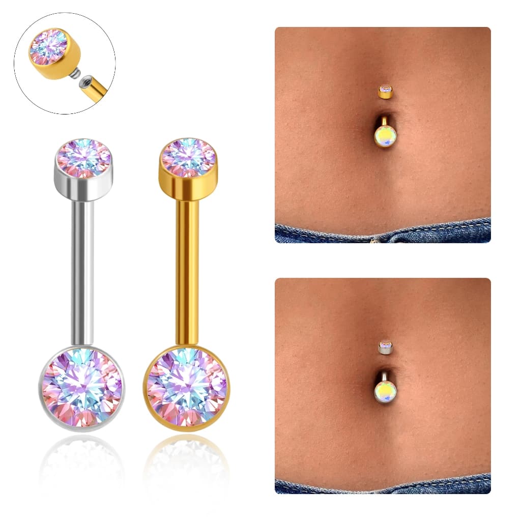 Piercing Umbigo Aço Cirúrgico Zircônia / Umbigo, Banana