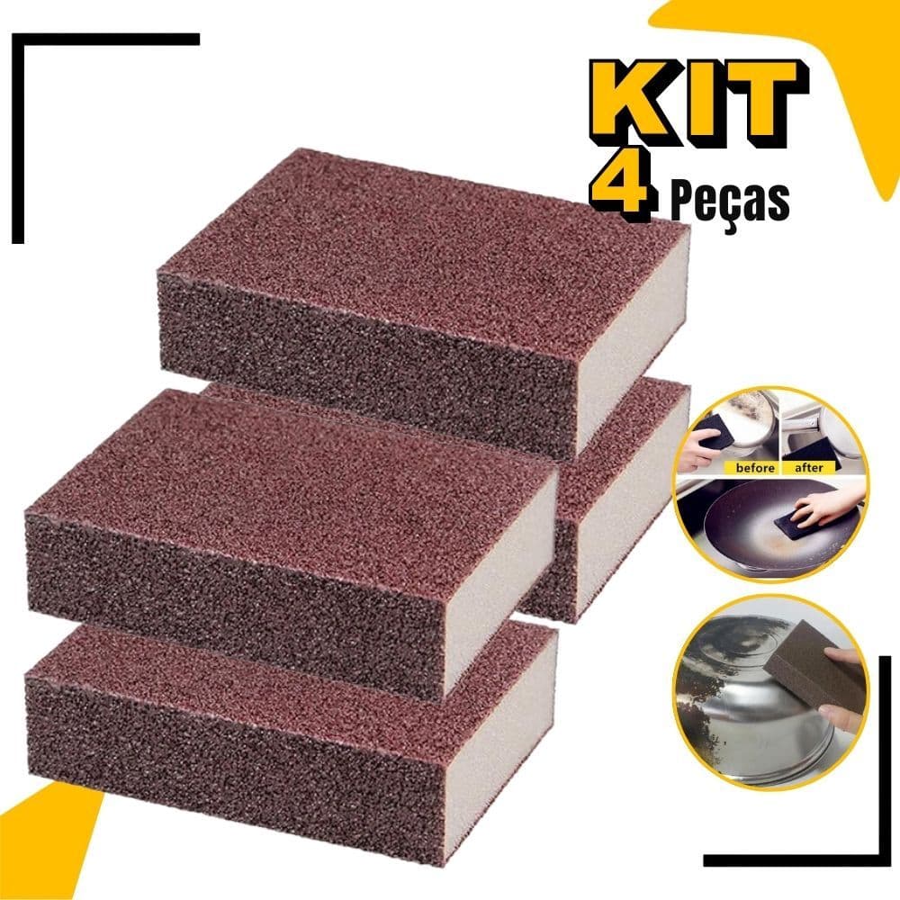 Esponja Mágica Limpa Forno Panelas Inox Removedor Ferrugem Multiuso 1/2/3/4 Peças