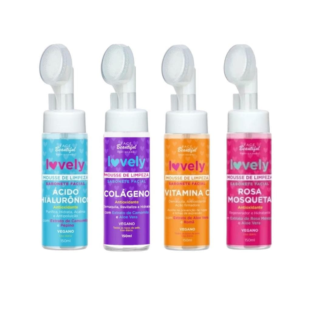 Sabonete Mousse De Limpeza Facial Lovely Face Beautiful