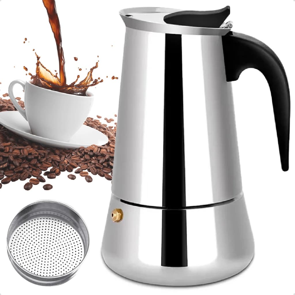 Cafeteira Italiana Inox 9 Xícaras Café Expresso Moka