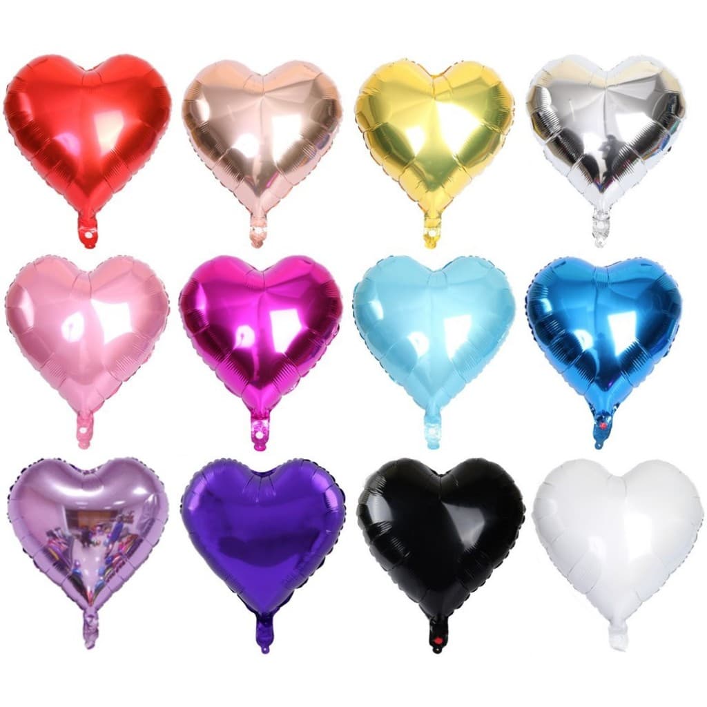 Balão Coração Metalizado 45cm Casamento Noivado Festas Eventos