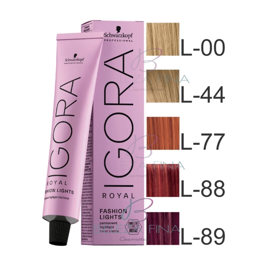 Coloração Igora Royal FASHION LIGHT 60g - Schwarzkopf Professional - (ESCOLHA) L-00 / L-44 / L-77 / L-88 / L-89