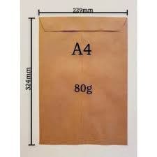 Envelope Para Documento Kraft  229x324mm Caixa com 100 unidades