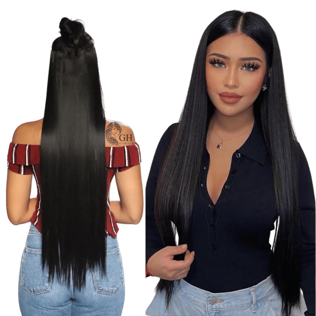 Aplique Cabelo Tic Tac  Liso Ondulado Idêntico Ao Humano Longo Com Volume - Importado