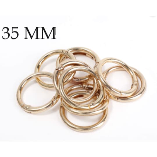 Kit 10 Argola Articulada Mosquetão 35mm /bolsa / chaveiro/ coleira/ artesanato em geral