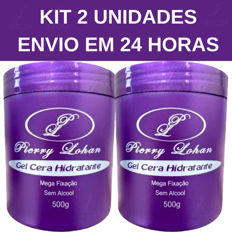 Kit 2 Gel Cera Pierry Lohan 500g Original Mega Fixação - Envio em 24 Horas
