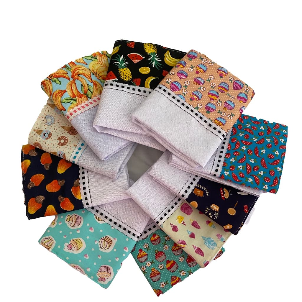 KIT 5 PANOS DE PRATO PROMOÇÃO