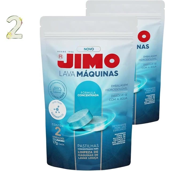 KIT 2 Emabalagens  Lava Maquinas JIMO  Limpeza e Higenização