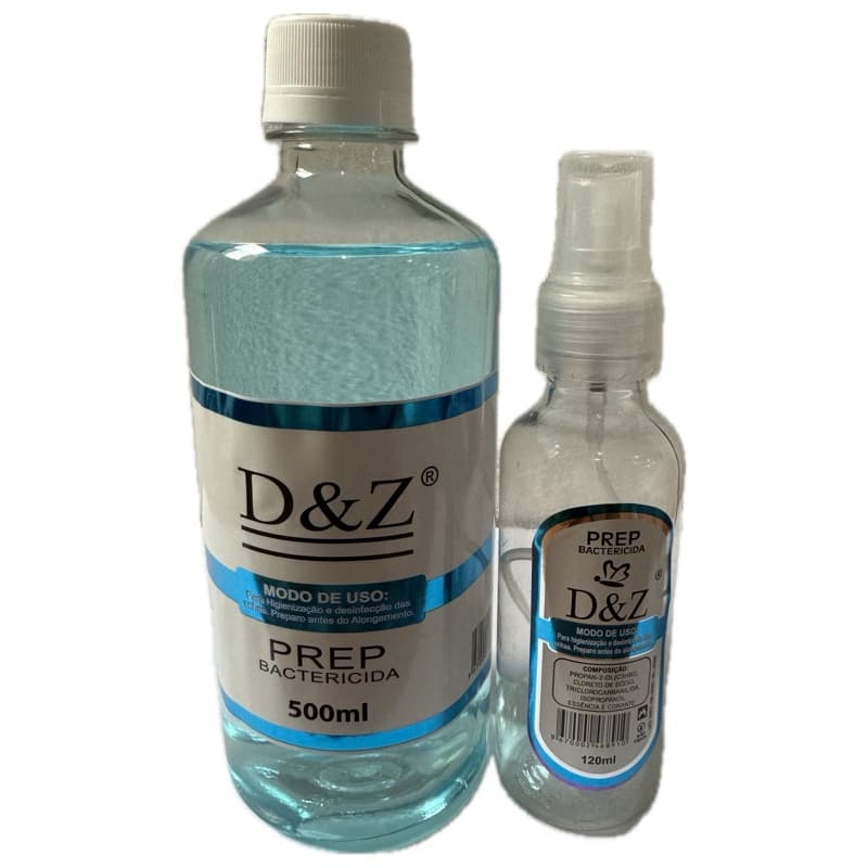 Prep D&Z bactericida 500ml mais refil de 120ml