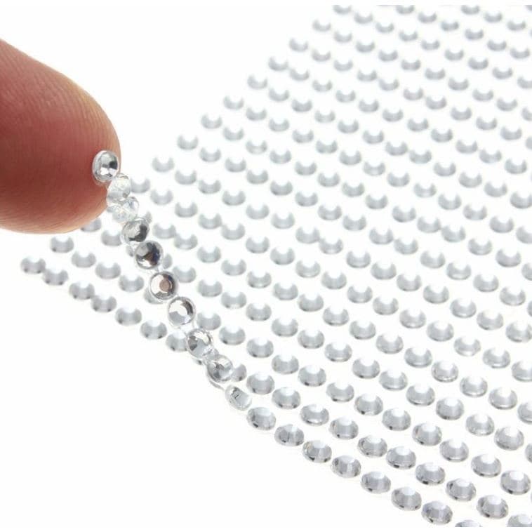 Cartela de Strass Auto Adesivo Para Artesanato Vários Tamanhos