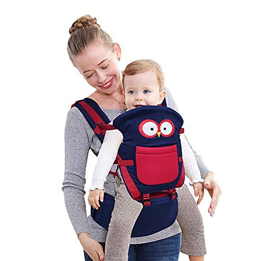 Canguru Bebê 6 em 1 com Bolsa de Cintura - Algodão para Bebês de 0 a 3 Anos, Modelo Urso/Coruja | bebe canguru