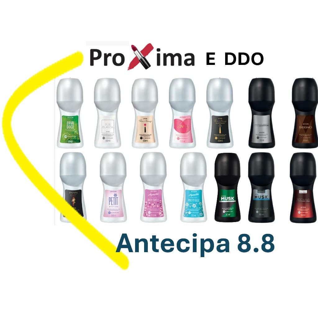 Kit 10 Desodorantes Roll-ons Avon (Pode ser enviado com as novas embalagens)
