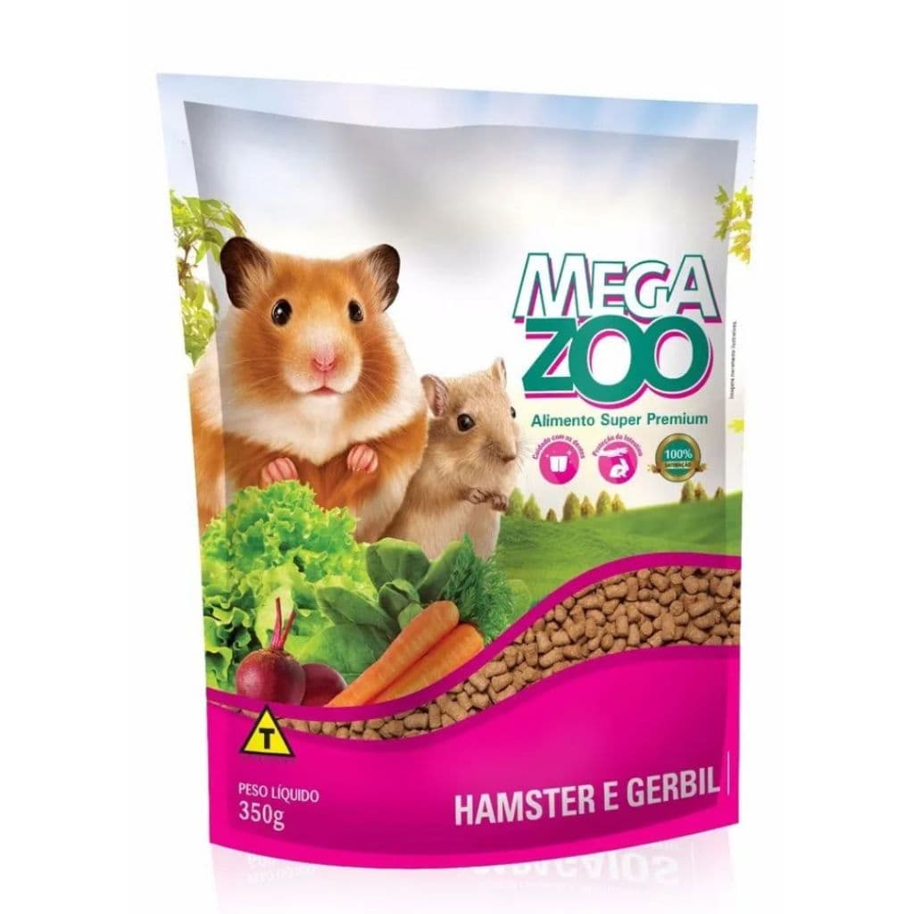Ração Extrusado Para Hamster e Gerbil 300g Megazoo