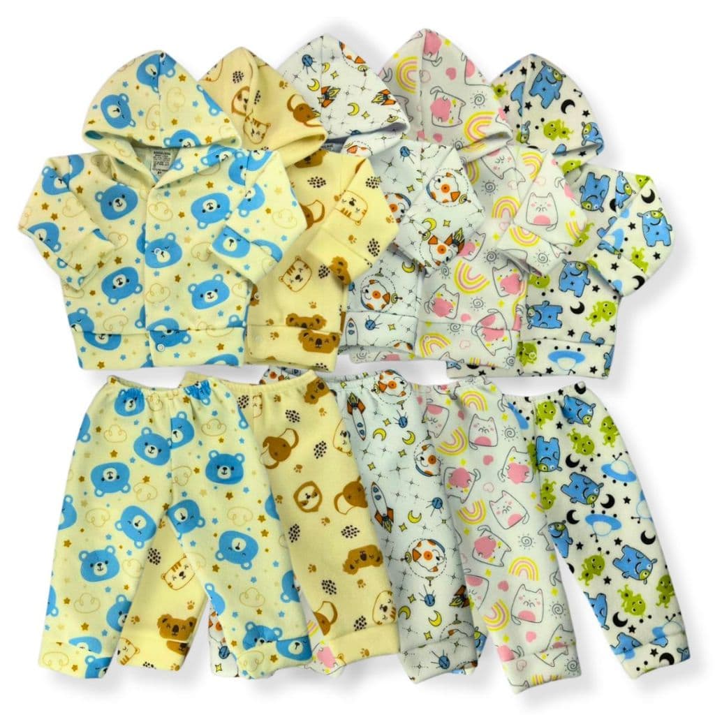 Conjunto Soft Estampado Calça + Blusa Infantil Inverno Menino e Menina