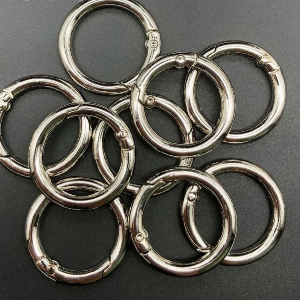 Mosquetão Argolas Articuladas 40 peças Para Bolsas de Crochê e Artesanato em Geral