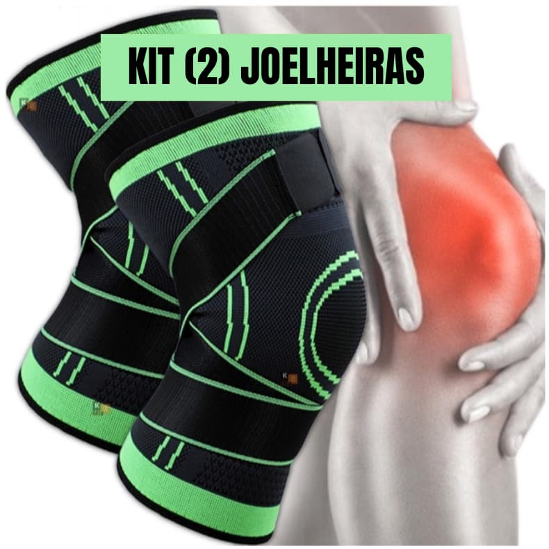 2 Joelheiras De Compressão Estabilizadora Tensor Alívio De Dor No Joelho 360°